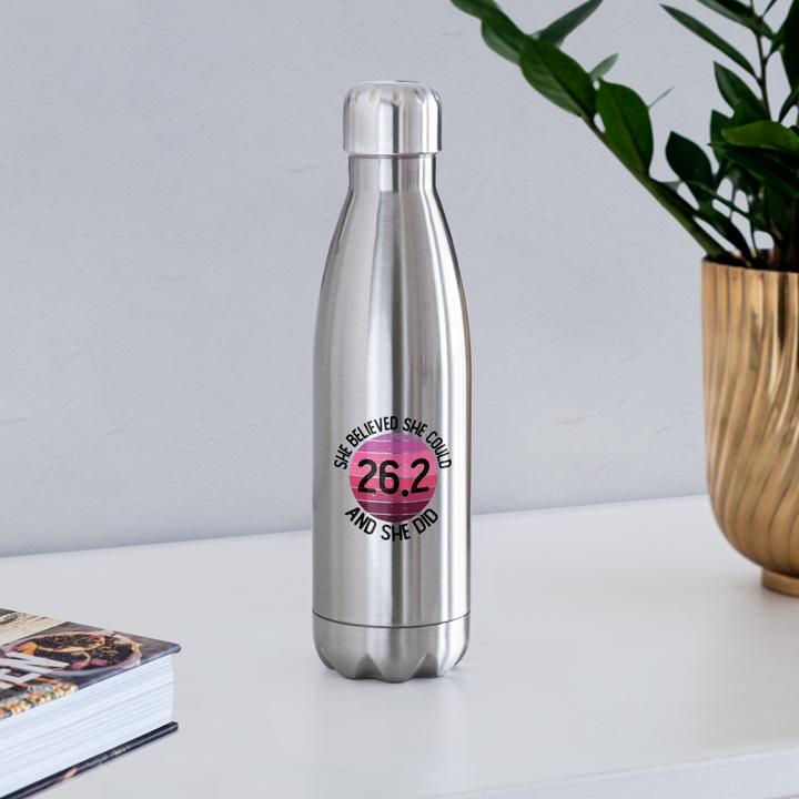 Water Bottle - Believe - silver