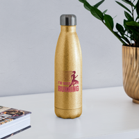 Water Bottle - Running - gold glitter