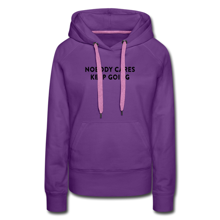 Hoodie - Nobody - purple