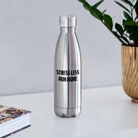 Water Bottle - Stress Less - silver