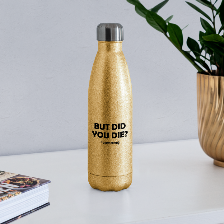 Water Bottle - Rep - gold glitter