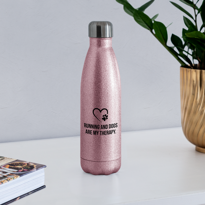 Water Bottle - Therapy - pink glitter