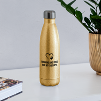 Water Bottle - Therapy - gold glitter