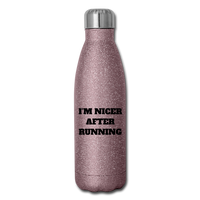 Water Bottle - Nicer - pink glitter