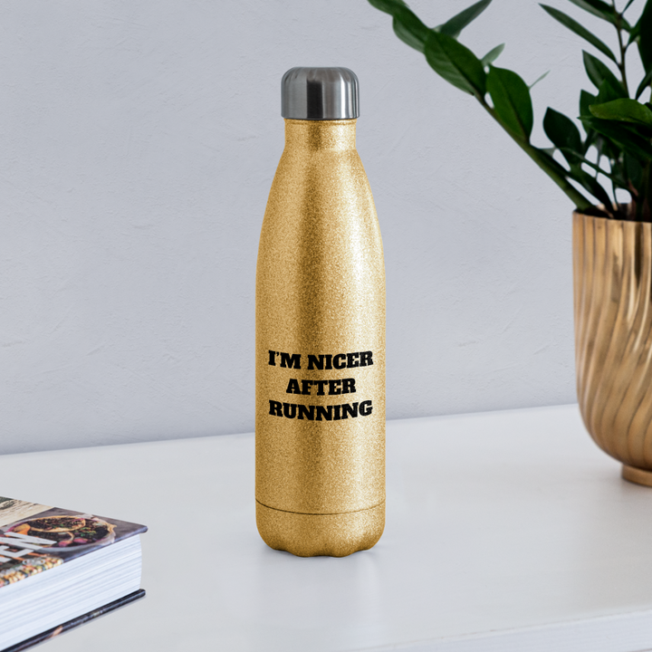 Water Bottle - Nicer - gold glitter