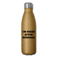 Water Bottle - Nicer - gold glitter