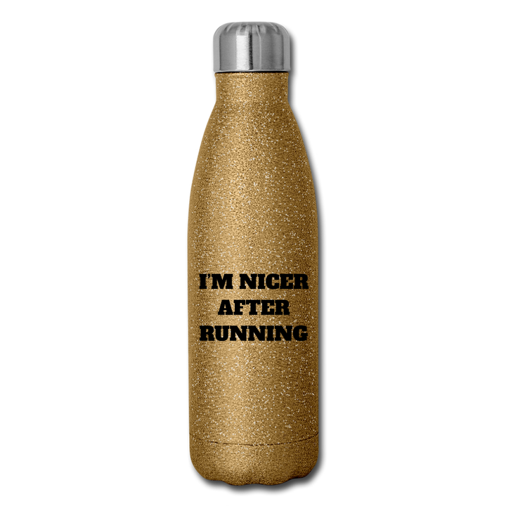 Water Bottle - Nicer - gold glitter