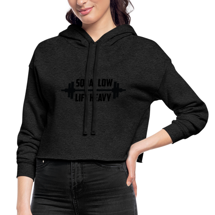 Hoodie - Cropped Squat - deep heather