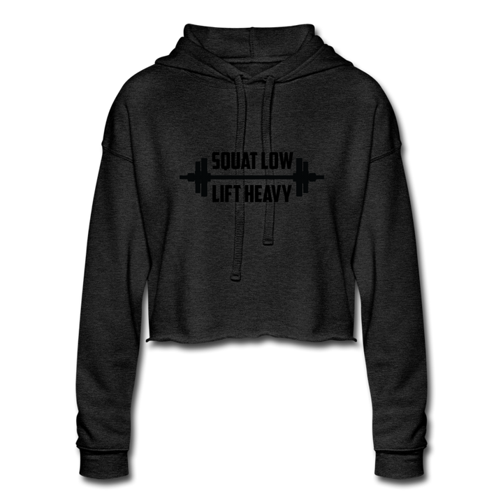 Hoodie - Cropped Squat - deep heather