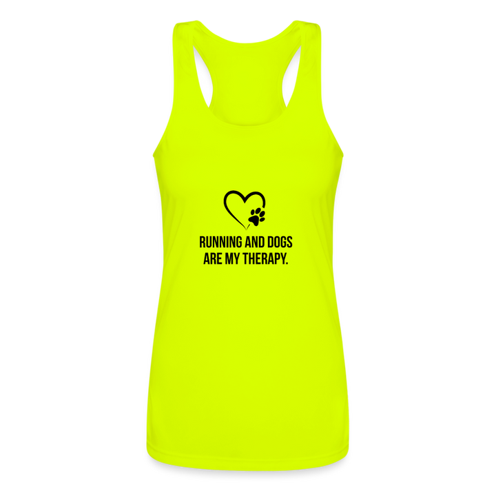 Women’s Performance Racerback Tank Top - neon yellow