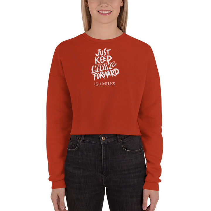 Just Keep Moving Forward Cropped Sweatshirt