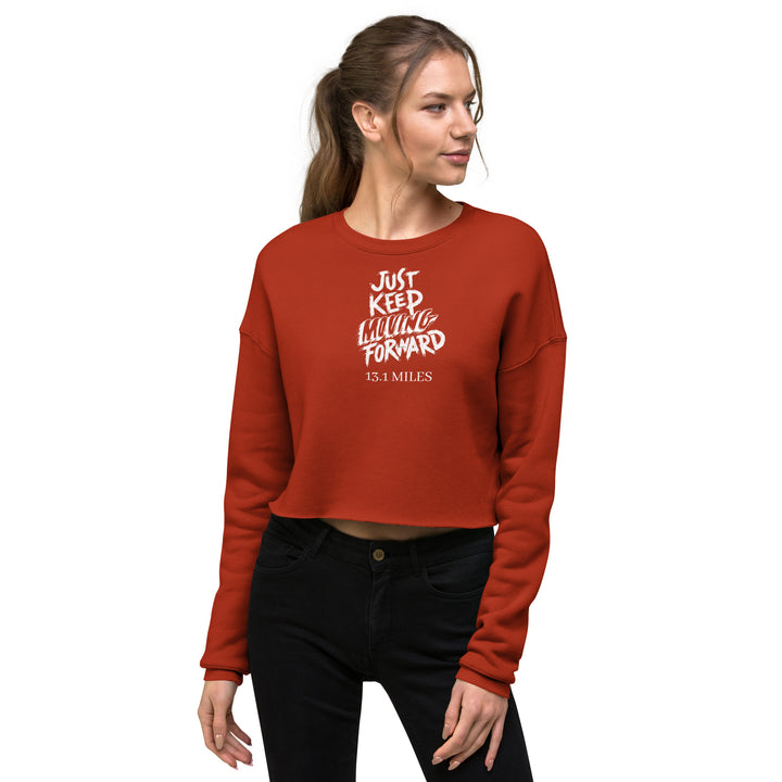 Just Keep Moving Forward Cropped Sweatshirt